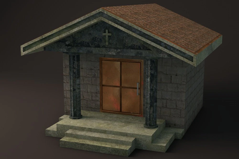 crypt 1 lowpoly game ready low-poly 3D Model .c4d .max .obj .3ds .fbx .stl .blend 