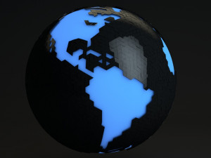 modern minimalistic earth triangulated design Modelo 3D