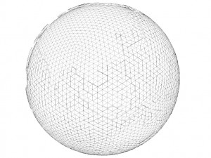modern minimalistic earth triangulated design Modelo 3D