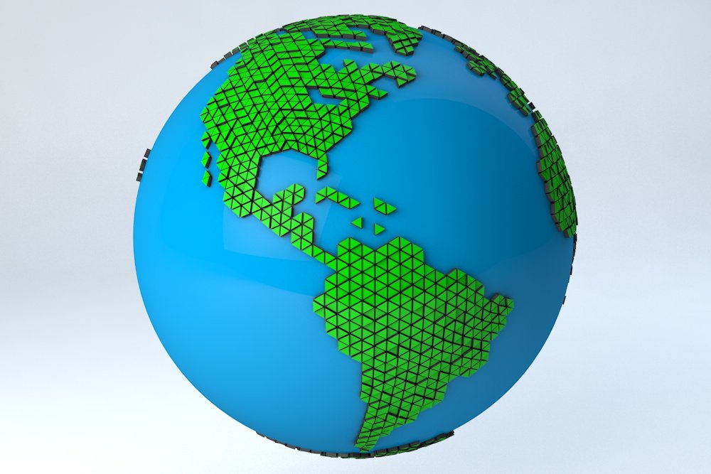 Карта земного шара 3d