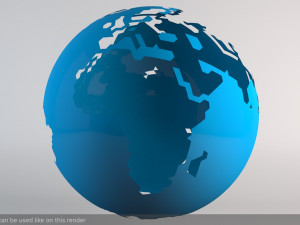 earth triangulated geometry design 3D Model