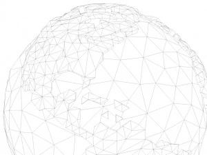 crystallised low poly cartoon earth low-poly 3D Model