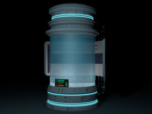 hibernation capsule next gen game pbr low-poly Modello 3D