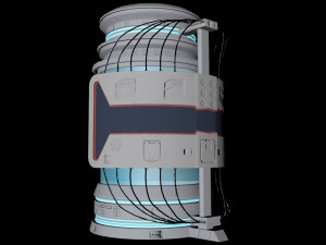 hibernation capsule next gen game pbr low-poly Modello 3D