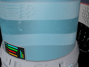 hibernation capsule next gen game pbr low-poly Modello 3D