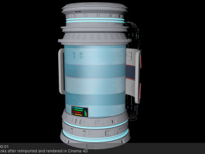 hibernation capsule next gen game pbr low-poly Modello 3D