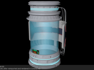 hibernation capsule next gen game pbr low-poly Modello 3D