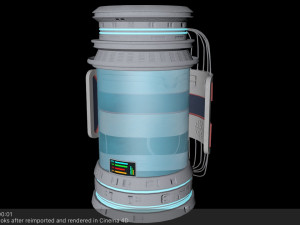 hibernation capsule next gen game pbr low-poly Modello 3D