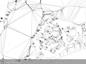 new york city 5 boroughs silhouettes low poly and high poly 3D Модель