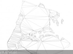 new york city 5 boroughs silhouettes low poly and high poly 3D Модель