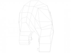 Grizzly bear cartoon low poly low-poly 3D-Modell