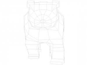 Grizzly bear cartoon low poly low-poly 3D-Modell