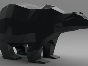 polar bear cartoon low poly low-poly Modèle 3D