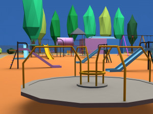 playground low poly low-poly Modelo 3D