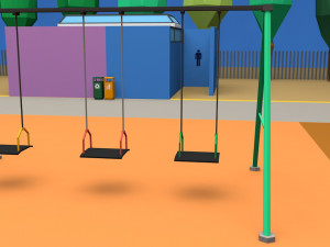 playground low poly low-poly Modelo 3D