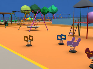playground low poly low-poly Modelo 3D