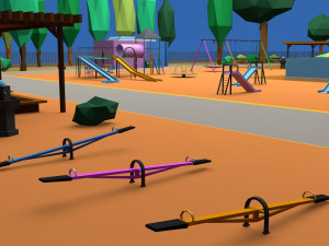 playground low poly low-poly Modelo 3D