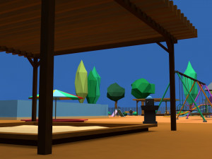 playground low poly low-poly Modelo 3D