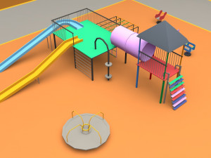 playground low poly low-poly Modelo 3D