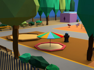 playground low poly low-poly Modelo 3D