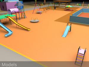 playground low poly low-poly Modelo 3D