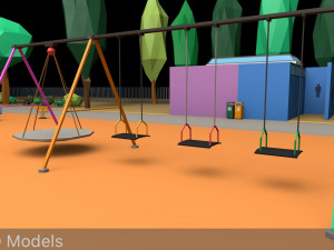 playground low poly low-poly Modelo 3D