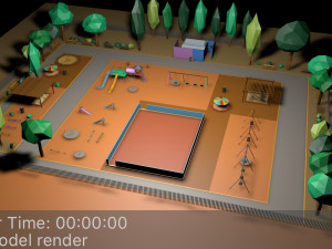 playground low poly low-poly Modelo 3D