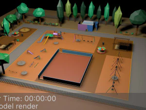 playground low poly low-poly 3D Model
