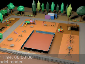 playground low poly low-poly 3D Model