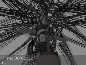 overhead electric cables system pbr Modelo 3D