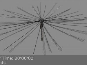 overhead electric cables system pbr Modelo 3D