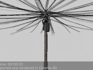 overhead electric cables system pbr Modelo 3D