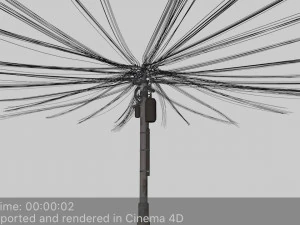 overhead electric cables system pbr 3D Model