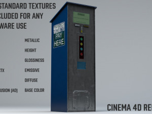 parking meter ticket automat next gen pbr real time asset low-poly 3D Model