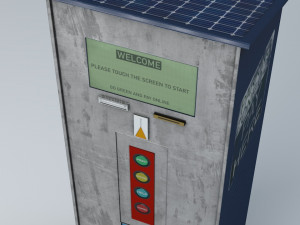 parking meter ticket automat next gen pbr real time asset low-poly 3D Model