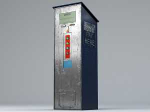 parking meter ticket automat next gen pbr real time asset low-poly 3D Model