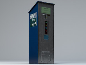 parking meter ticket automat next gen pbr real time asset low-poly 3D Model