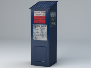 parking meter ticket automat next gen pbr real time asset low-poly 3D Model