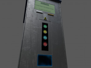 parking meter ticket automat next gen pbr real time asset low-poly 3D Model