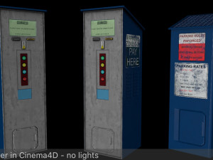 parking meter ticket automat next gen pbr real time asset low-poly 3D Model