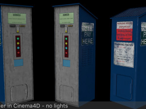 parking meter ticket automat next gen pbr real time asset low-poly 3D Model