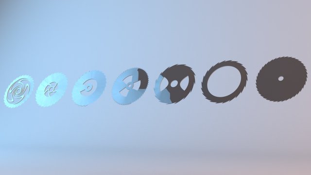 sawtooth pack Model 3D .c4d .max .obj .3ds .fbx .stl .blend 