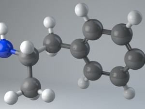 amphetamine molecule structure lowpoly 3D Model