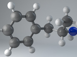 amphetamine molecule structure lowpoly 3D Model