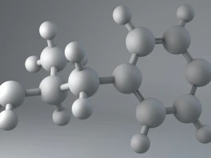 estrutura da mol&eacute;cula de anfetamina lowpoly Modelo 3D