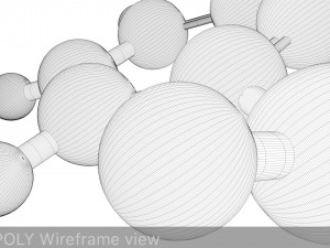 amphetamine molecule structure lowpoly 3D Model