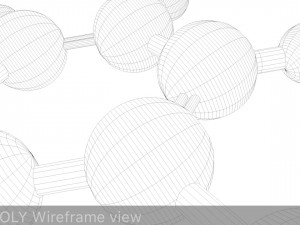 amphetamine molecule structure lowpoly 3D Model