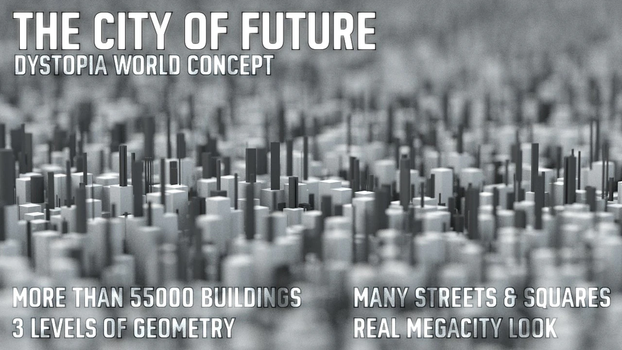 city of future 3D Model .c4d .max .obj .3ds .fbx .stl .blend 