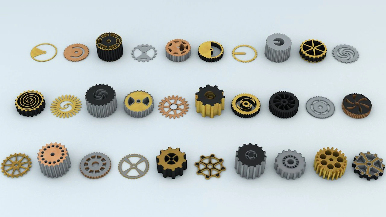steampunk cogwheels pack 3D Model .c4d .max .obj .3ds .fbx .stl .blend 