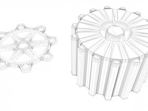 steampunk cogwheels pack 3Dモデル